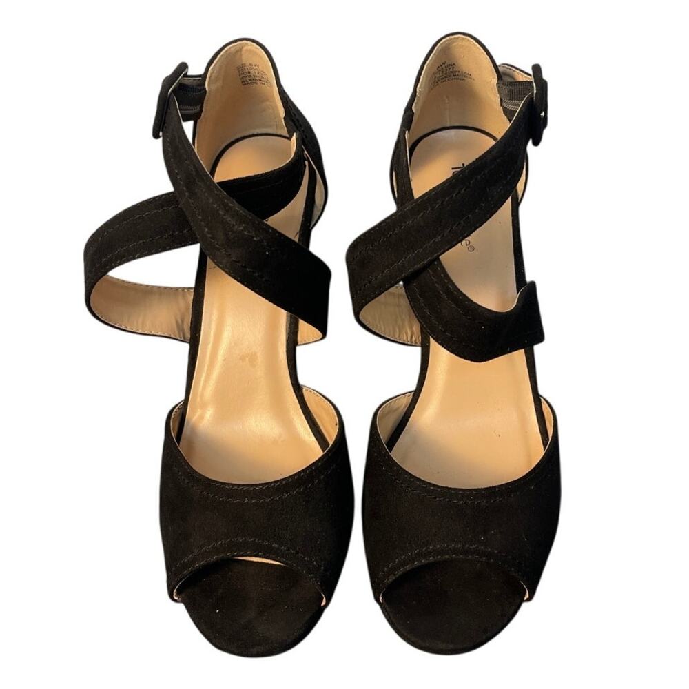 Torta Caliente Open Toe Strappy Heels Color Black‎ Size 8W Pre-owned
